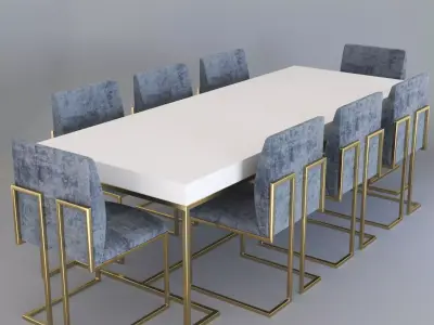 Dinning Table01 Free 3D model