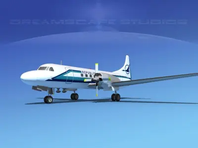Convair CV-580 Republic 3D model