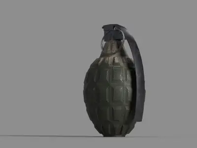 Frag hand grenades PACK Low-poly 3D model