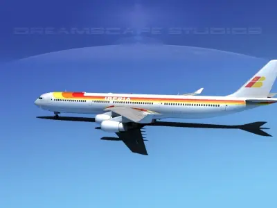 Airbus A340-600 Iberia 3D model