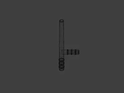 GAME READY POLICE BATON ASSET Free low-poly 3D model