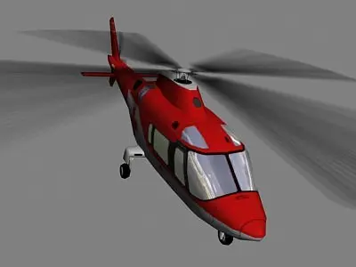 Agusta Helicopter V6 Low-poly 3D model