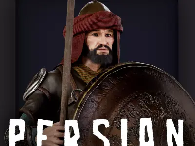 Persian Warrior Low-poly 3D model