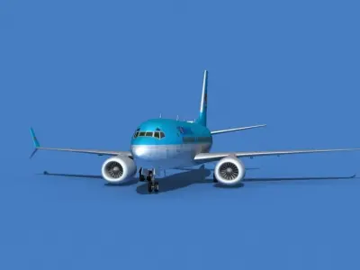 Boeing 737 MAX 7 Korean Air 3D model