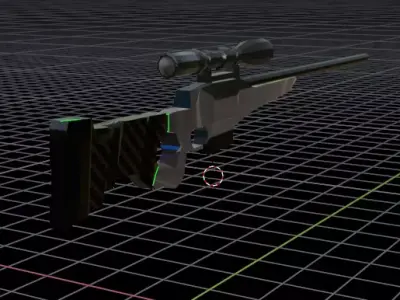 AWM SNIPER GUN Free low-poly 3D model