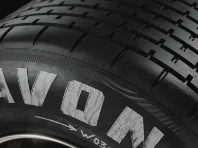 Avon Cut Wet Historic Tire Real World Details 3D model
