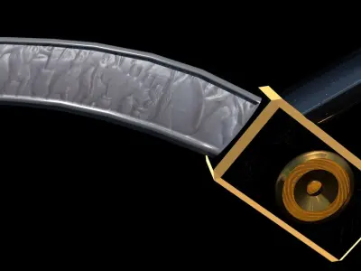 Steampunk-Dragon Bow Low-poly 3D model