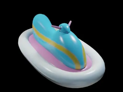 Jet Ski Pool Float Low-poly 3D model