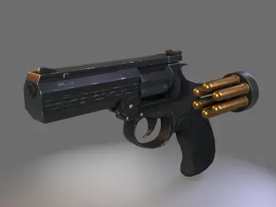 MP 412 REX Low-poly 3D model