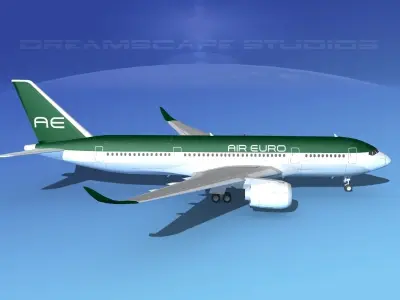 Airbus A350-800 Air Euro 3D model