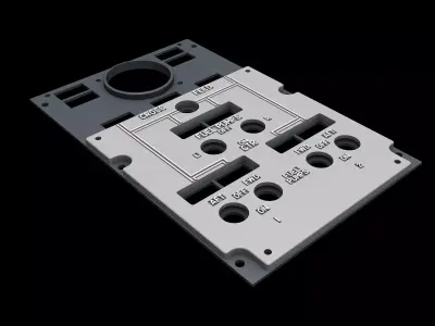 BOEING 737 OVERHEAD - FUEL PANEL 3D print model