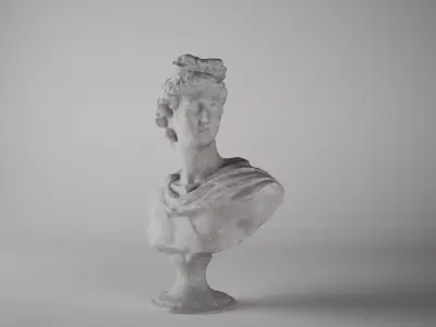 Apollo marble bust 3D model