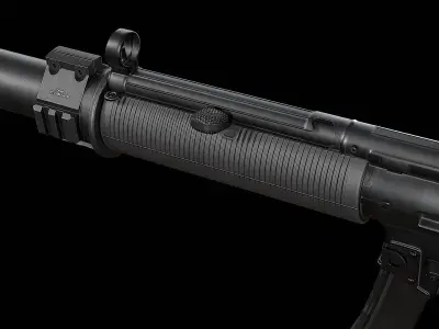MP5SD gun Low-poly 3D model