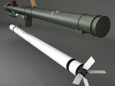 SA-7 Gral Rocket Launcher Pack low poly Low-poly 3D model