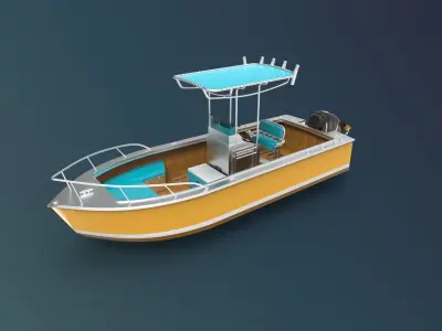 Boat luxury 1 3D model