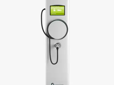 Electric Vehicle Charging Station 2 3D model