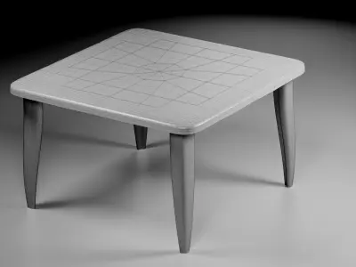 Plastic table 3D model purchase