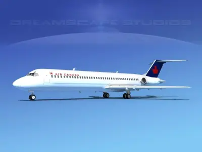 Douglas DC-9-40 Air Canada 3D model