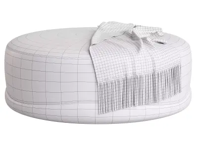 Wave Ottoman Free 3D model