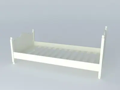 Old fashioned bed Free 3D model