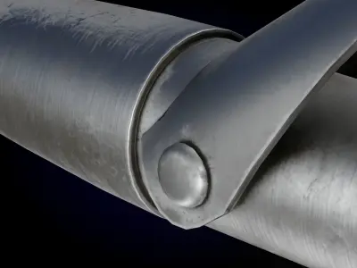 Steel Harpoon Low-poly 3D model