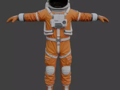 Realistic Astronaut Space Suit 3D model 13