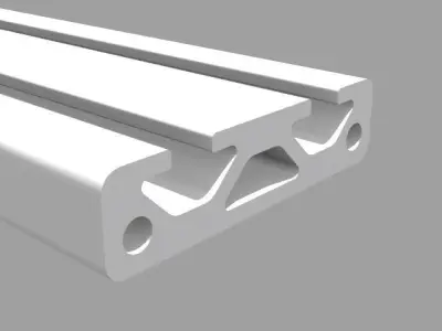 Bosch 40x10 mm groove 5 higres aluminum profil 3D model