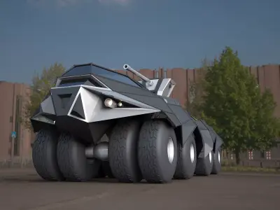 Batmobile tank concept 3ds model 3D model