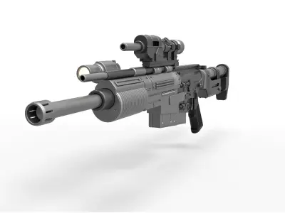 Blaster rifle A280-CFE from the movie Rogue One 2016 3D model