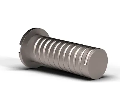 Screw stainless steel Low-poly 3D model