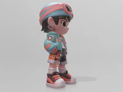 Street Trendy Kid  3D model