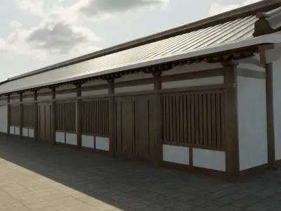 Asian Building Low-poly 3D model