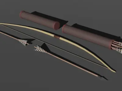 Longbow Low-poly 3D model