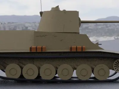 7TP - polish tank - World of Tanks edition 3D model