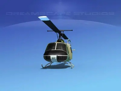 Bell UH-1B Iroquois V21 Israel 3D model