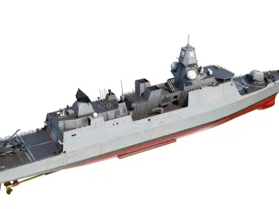 De Zeven Provicien class Frigate Low-poly 3D model