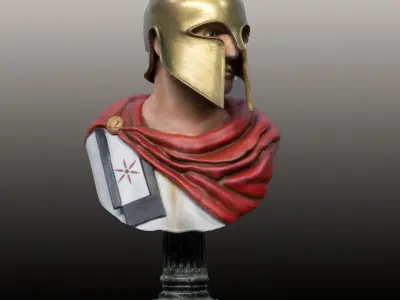 Greek Bust and Corinthian Helmet Pack Free 3D print model