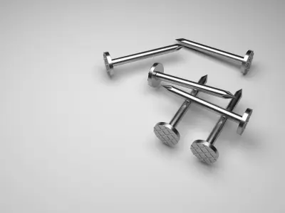 Steel Nails 3D model