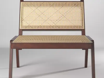 Rattan Lounge Chair Free 3D model