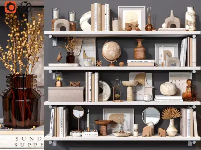 Decorative Beige Set 01 3D model