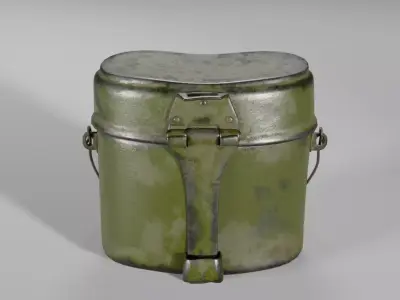 Army Billy Can PBR Low-poly 3D model