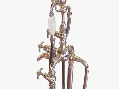 Lefroy Brooks LA CHAPELLE BATH SHOWER MIXER WITH STANDPIPES 3D model