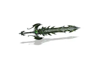 Demonic Big Sword Low-poly 3D model