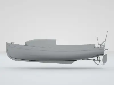 Lifeboat - Type 3 - World War 2 Warship 3D model