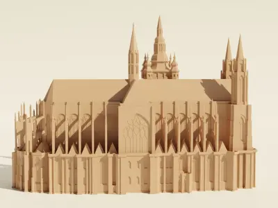 St Vitus Cathedral 3D print model