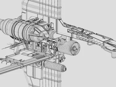 Light Attack Ship Vehicle 3D model