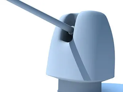 Set of 2 Deck Guns 3D model