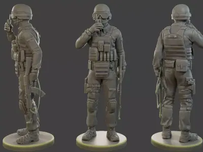 CzechSlovak Police Tactical Unit CPTU1 005 3D print model