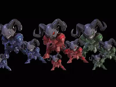 ChibiDemon7Pack1 Low-poly 3D model