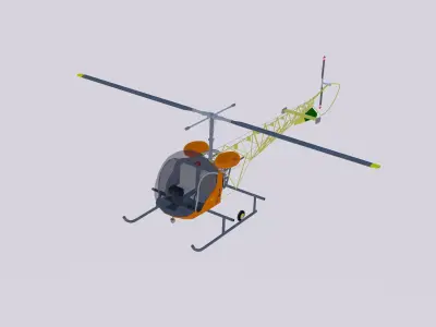 Bell H-13 Sioux 3D model